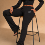 DINA Black Zip-Up Flare Set – Black