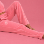 DINA Pink Velour Tracksuit Set