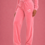 DINA Pink Velour Tracksuit Set